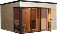 weka Saunahaus Cubilis, BxTxH: 388 x 314 x 249 cm, 68 mm, (Set) 7,5 kW Bio-Ofen...