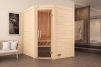 weka Sauna Turku, BxTxH: 198 x 198 x 205 cm, 45 mm, (Set) 7,5 kW-Ofen mit...