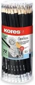 KORES Bleistift Kores&reg; GRAFITOS Bleistifte HB schwarz mit Radierer
