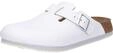 Pantolette BIRKENSTOCK "Boston SL", Damen, Gr. 42, wei&szlig;, Obermaterial: 100%