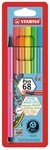 STABILO Faserstift Premium Filzstift Pen 68 6er Set Neonfarben,...