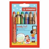 STABILO Buntstift Woody 3in1 6 Pc 650-8806