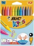 BIC Buntstift Wachsmalkreiden Plastidecor sortiert VE=12 St&uuml;ck