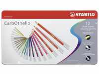 STABILO Etiketten STABILO 1412-6 Pastellkreidestift CarbOthello 12er Metall-Etui