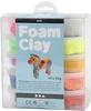 creativ company Modelliermasse Foam Clay-Sortiment, sortiert, 10x35g