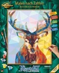 Schipper Malen nach Zahlen Meisterklasse Premium - Polygon-Art Hirsch, Made in