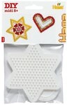Hama Perlen Bastelperlen Stiftplatten-Mix Herz, Stern, 2 St&uuml;ck