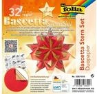 Folia Bastelkartonpapier folia Faltbl&auml;tter Bascetta-Stern, 150 x 150 mm,