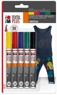 Marabu Textilmarker Marabu Textil Painter plus Set 5x3mm 5 Teile sortiert