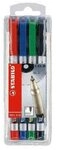 STABILO Marker STABILO Permanent-Marker Write-4-all, S, 4er Kunststoff-Etui