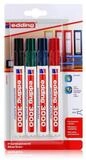 edding Permanentmarker edding 3000 Permanent Marker 4er schwarz, rot, gr&uuml;n, blau