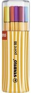 STABILO Fineliner 20 point 88 Fineliner farbsortiert 0,4 mm