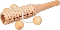goki Spielzeug-Musikinstrument goki Tonblock mit 4 Holzkugeln