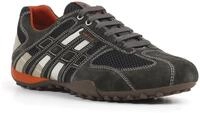 Sneaker GEOX "U SNAKE", Herren, Gr. 39, grau (dunkelgrau), Textil, Veloursleder,