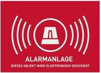 ABUS Warnschild ABUS AU1323 Warnaufkleber Alarmanlage Sprachen Deutsch (B x H)...