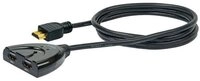 Schwaiger HDMI Umschalter HDMI-Adapter, 70 cm, LED Anzeige zwei digitale