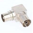 Goobay Goobay Koax-Winkeladapter: Koax-Buchse > Koax-Stecker 90&deg; - Adapter-S