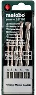 metabo Spiralbohrer Beton-Bohrerkassette classic 5tlg 627180000