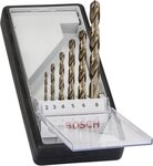 BOSCH Metallbohrer Bosch Metallbohrer-Set Robust Line HSS-Co 6-teilig