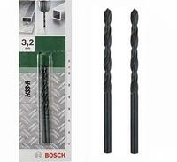 BOSCH Metallbohrer Bosch Metallbohrer HSS-R rollgewalzt (2 St&uuml;ck, &Oslash; 3,2 mm)