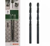 BOSCH Metallbohrer Bosch Metallbohrer HSS-R rollgewalzt (2 St&uuml;ck, &Oslash; 3 mm)