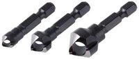 Wolfcraft Kegelsenker Wolfcraft Querlochsenker-Set WS Sechskant-Schaft