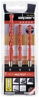 Alpen Mehrzweckbohrer Alpen MultiCut 100803100 Hartmetall Mehrzweckbohrer-Set 3teilig