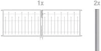 Alberts Zaundoppelt&uuml;r Madrid, Breite: 300cm, in verschiedenen H&ouml;hen