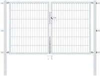 Zaundoppelt&uuml;r ALBERTS "Flexo", silber (feuerverzinkt), B:200cm H:120cm, Stahl,...