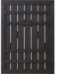 PLUS Holzzaun Plus Zaunt&uuml;r Rustik 100 x 138 cm schwarz schwarz