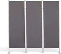 Leco Paravent 3-teilig anthrazit Sichtschutz Stellwand Garten Umkleide...