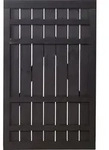 PLUS Holzzaun Plus Zaunt&uuml;r Rustik 100 x 158 cm schwarz