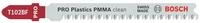BOSCH Stichs&auml;geblatt Pro Plastics (5 St&uuml;ck), Plastics PMMA clean T102BF, 92 mm -