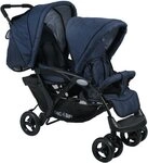 CHIC4BABY Geschwisterwagen Duo, mit feststellbaren Doppelschwenk-Vorderr&auml;dern