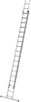 Hailo Anlegeleiter S80 ProfiStep duo, Aluminium-Schiebeleiter 2-teilig 2x18...