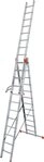 KRAUSE Vielzweckleiter Tribilo, Alu, 3x12 Sprossen, Arbeitsh&ouml;he ca. 930 cm