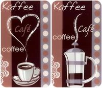 WENKO Herd-Abdeckplatte Universal Modell Kaffeeduft, Glas, (Set, 2 tlg),