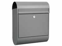 Mefa Briefkasten MEFA Briefkasten Ruby 866 mit Zeitungsrolle Farbe grau, mit