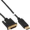 INTOS ELECTRONIC AG InLine® DisplayPort zu DVI Konverter Kabel, schwarz, 5m