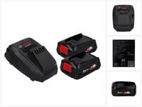 BOSCH Starter Set 18 V mit 2x PBA 2,5 Ah Akku + AL 1830 CV Ladeger&auml;t (1600...