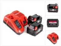 Milwaukee Akku Starter 18V Set mit 2x M18 B4 Akku 4,0Ah + M12-18FC Ladeger&auml;t