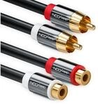 deleyCON deleyCON HQ Cinch Verl&auml;ngerungs Kabel [12,5m] 2x RCA Cinch Buchse zu Audio-