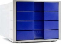 HAN Schubladenbox HAN Schubladenbox Impuls blau DIN C4 mit 4 Schubladen