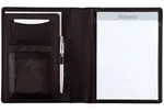 Alassio&reg; Schreibmappe Schreibmappe Bormio A5 Leder schwarz schwarz