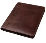 Alassio&reg; Schreibmappe Schreibmappe Monaco A5 Leder dunkelbraun schwarz