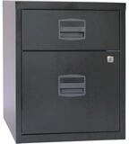Bisley Home Beistellschrank PFA Schrank aus Stahl, 2 Schubladen, ohne Sockel, A4