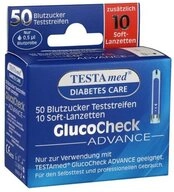 Sebapharma GmbH & Co.KG Blutzucker-Teststreifen TESTAMED GlucoCheck Advance 50