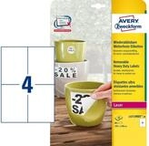 Avery Zweckform Etiketten Etiketten wetterfest Polyester wiederabl&ouml;sbar wei&szlig;