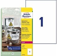 Avery Zweckform Etiketten 8 AVERY Zweckform wetterfeste Folienetiketten wei&szlig;...