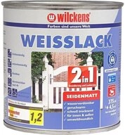 Wilckens Farben Wei&szlig;lack Seidenmatter wei&szlig;er Lack, Grund- und Deckanstrich in einem